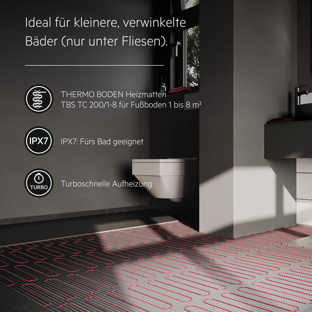 AEG Turbo Thermo Boden TBS TC 200/2 Set Plus, elektrische Fußbodenheizung, Komplettset 2 m², 200 W/m² (205818)