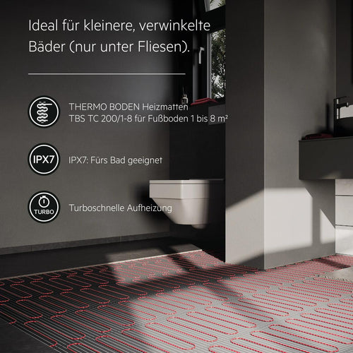 AEG Turbo Thermo Boden TBS TC 200/2 Set Plus, elektrische Fußbodenheizung, Komplettset 2 m², 200 W/m² (205818)