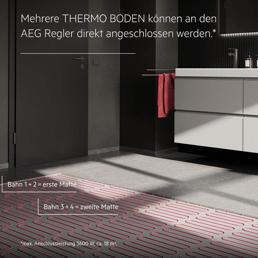AEG Turbo Thermo Boden TBS TC 200/2 Set Plus, elektrische Fußbodenheizung, Komplettset 2 m², 200 W/m² (205818)