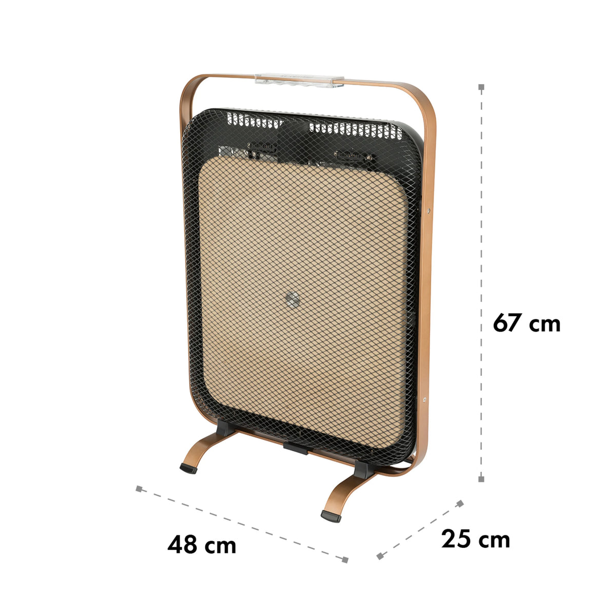 HeatPal 1300W 13–25m² Infrarotheizung Standgerät Schwarz