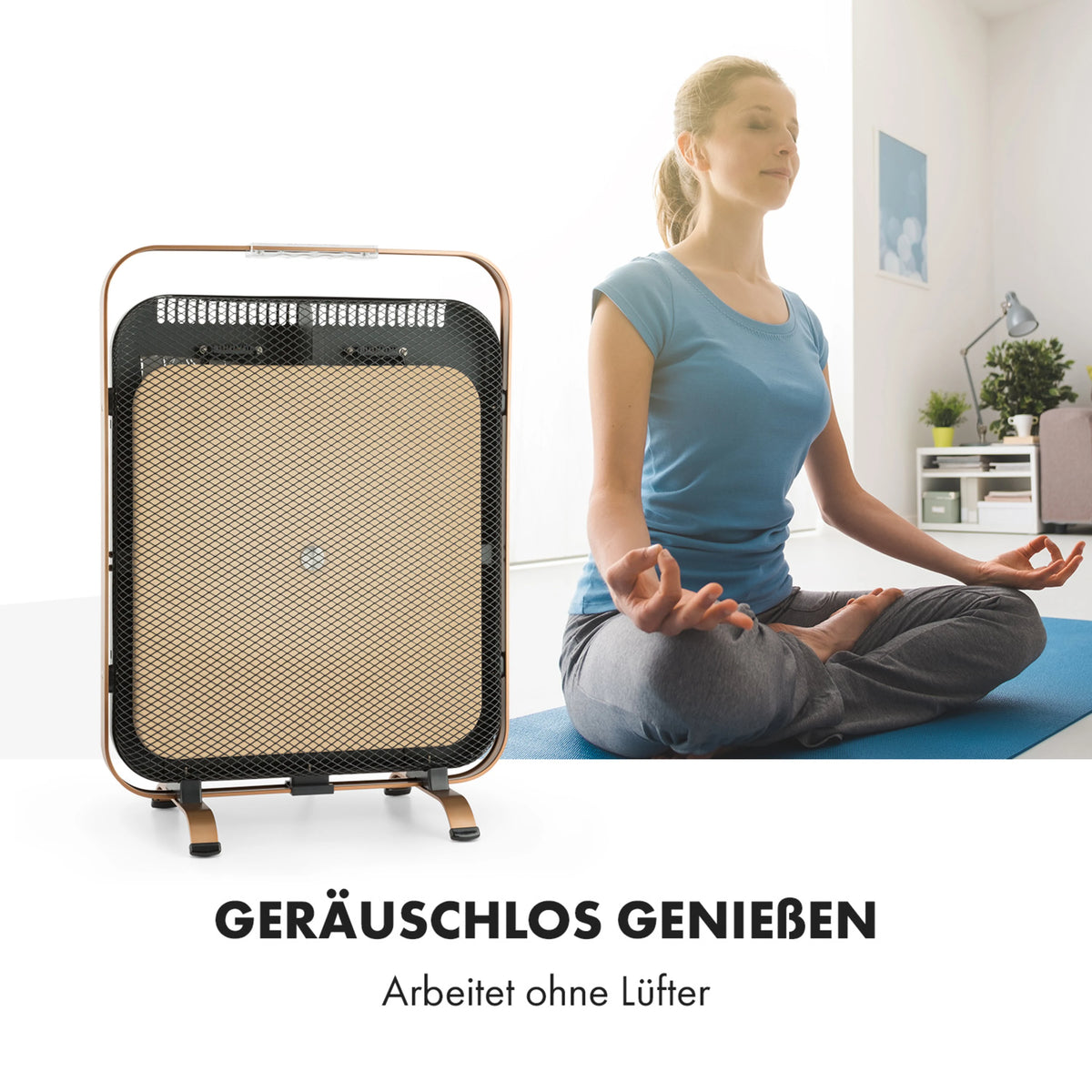 HeatPal 1300W 13–25m² Infrarotheizung Standgerät Schwarz