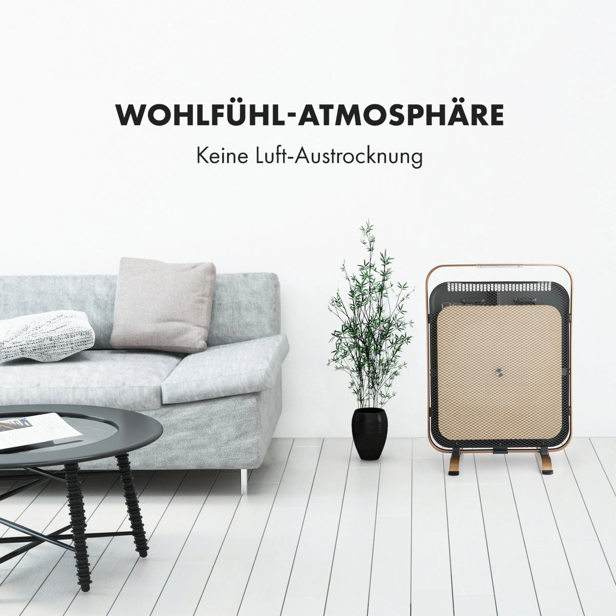 HeatPal 1300W 13–25m² Infrarotheizung Standgerät Schwarz