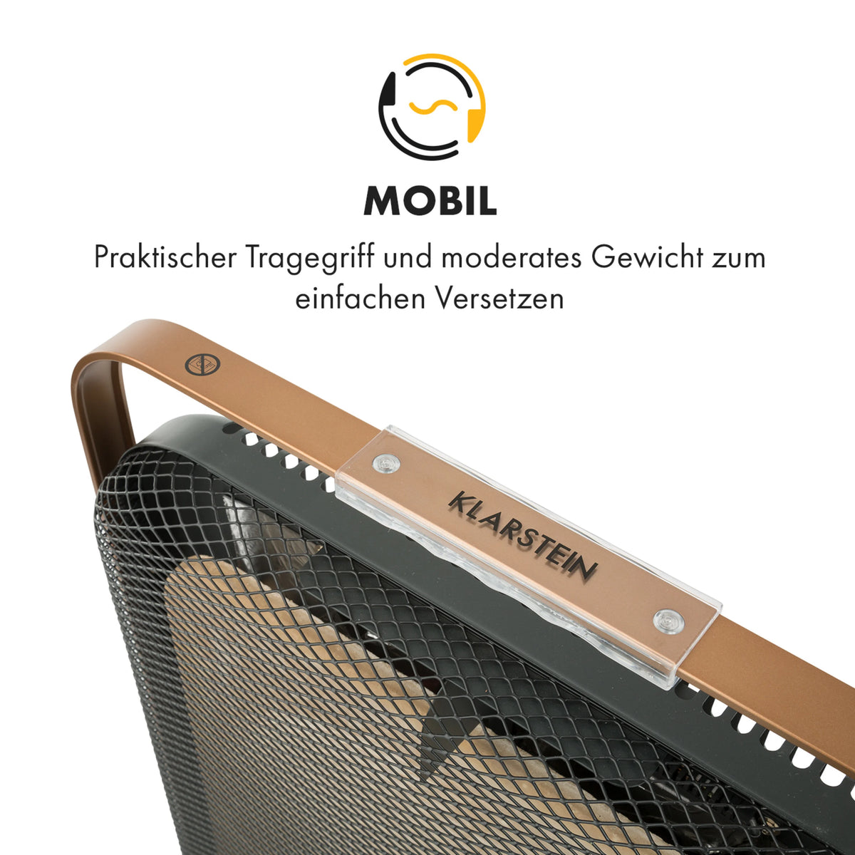 HeatPal 1300W 13–25m² Infrarotheizung Standgerät Schwarz