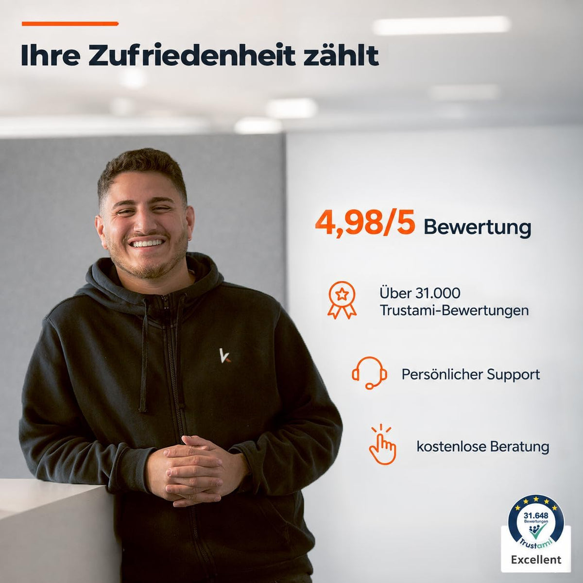 Könighaus Infrarotheizung 1000 Watt - Smart App 14-26 m², TÜV SÜD, 5 Jahre Garantie, doppelter Überhitzungsschutz
