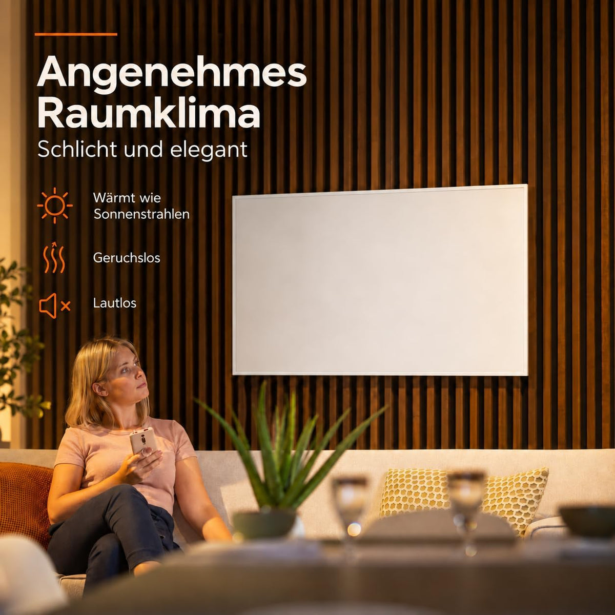 Könighaus Infrarotheizung 1000 Watt - Smart App 14-26 m², TÜV SÜD, 5 Jahre Garantie, doppelter Überhitzungsschutz