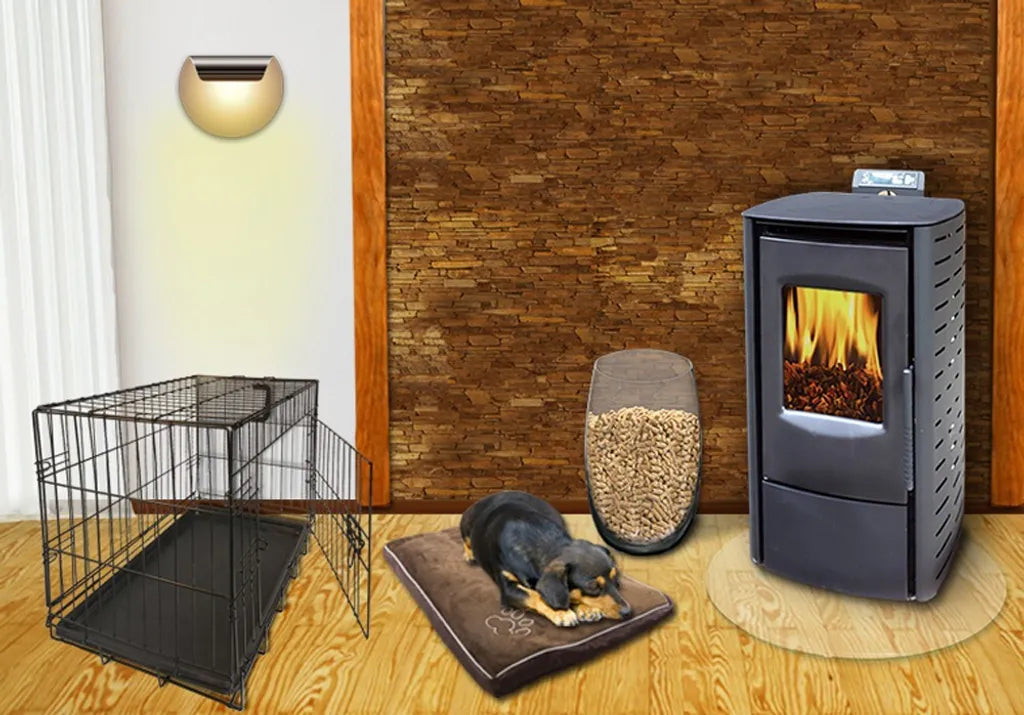 Nemaxx P9 Pelletofen Pelletkaminofen 11kW Kaminofen Heizofen Pellet Ofen Kamin Pelletheizung Heizgerät Kaminheizung Pellets -schwarz- WiFi-Ready