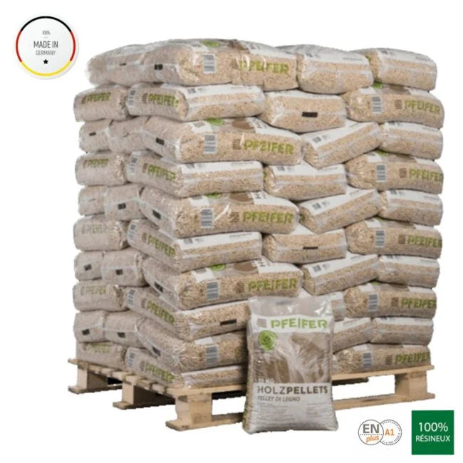 Pfeifer Pellets – Palette mit 70 Säcken à 15 kg (1050 kg)